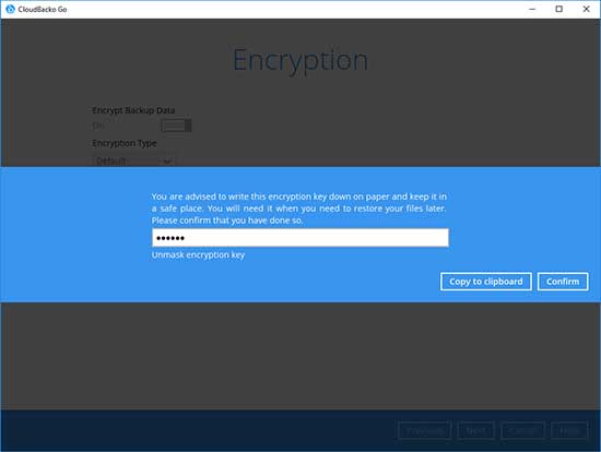 9. Use default encryption settings. Click 