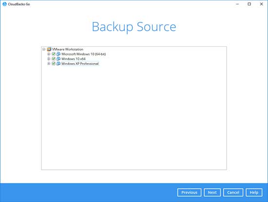 3. Select the Backup Set Type “MS SQL Server Backup”.